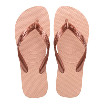 Ciabatte infradito rosa da donna con dettaglio laminato Havaianas Top Tiras, Brand, SKU p412000908, Immagine 0